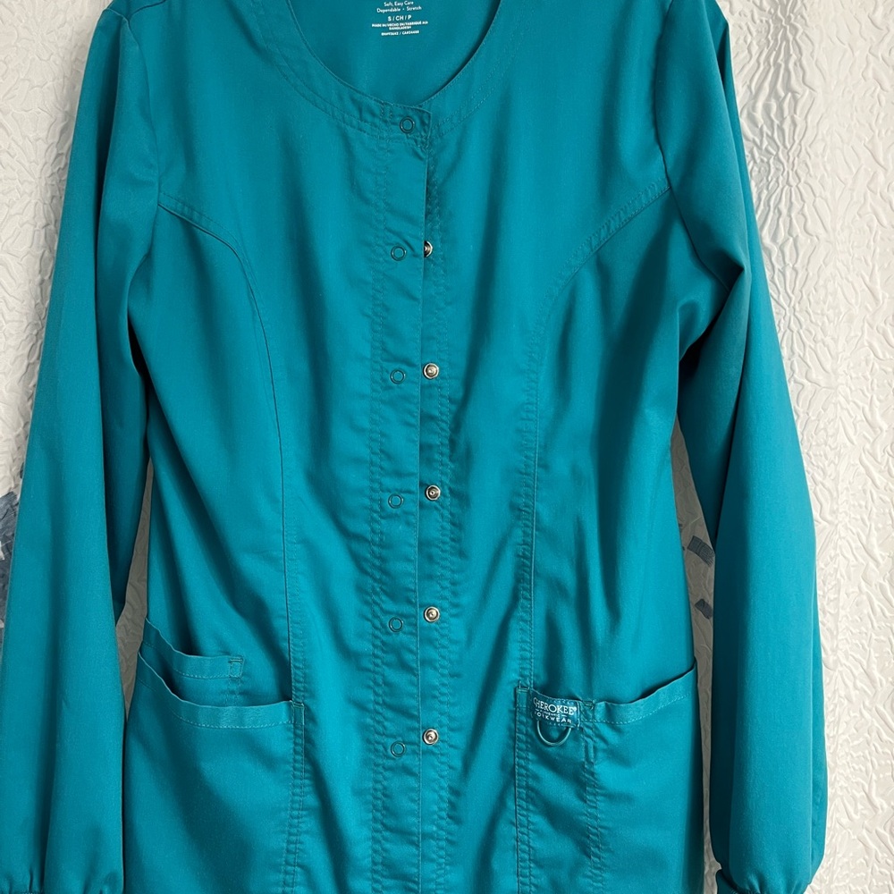 Teal Women's scrub Jacket - Picture 1 of 3